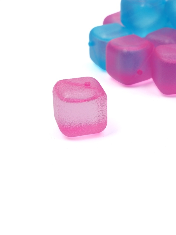 Аккумулятор холода, гелевый хладоэлемент, 2.5 х 2.5 см, набор 20 шт (синий + розовый)