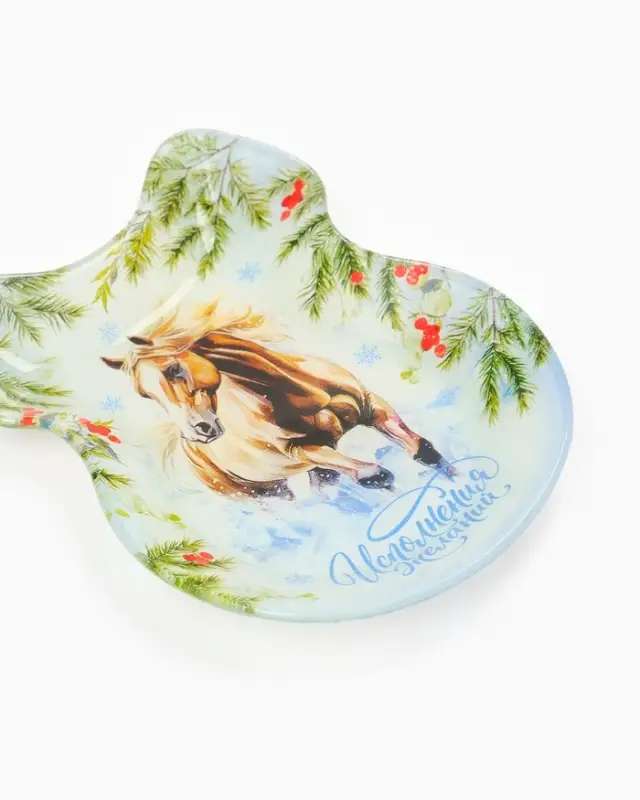 Тарелка в форме банта "Исполнения желаний", 13,5х18 см