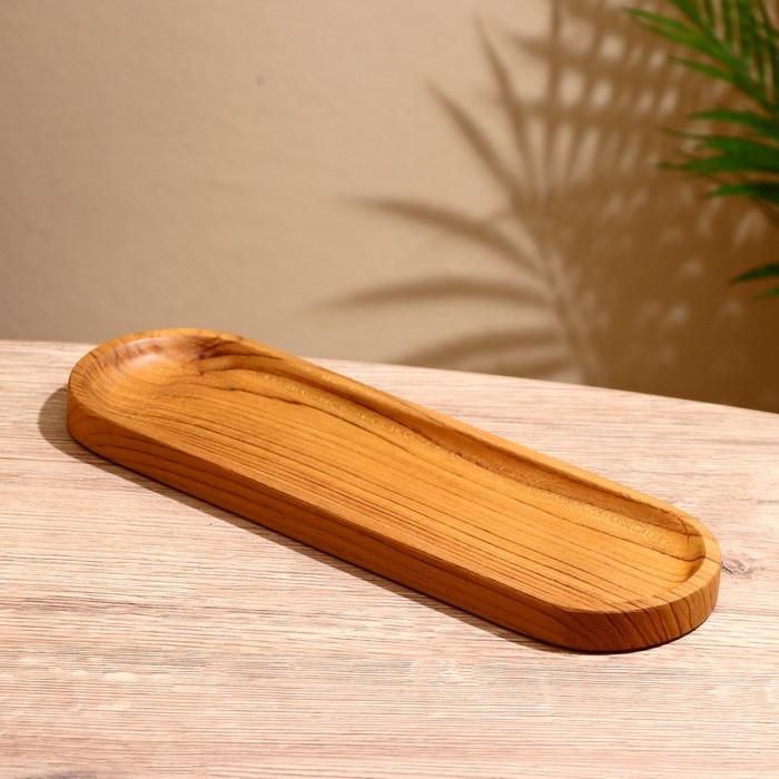 Блюдо 27х11х2 см, тиковое дерево