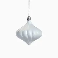 Набор украшений пластик 16 шт "Ярмарка волшебства" 8 см, белый