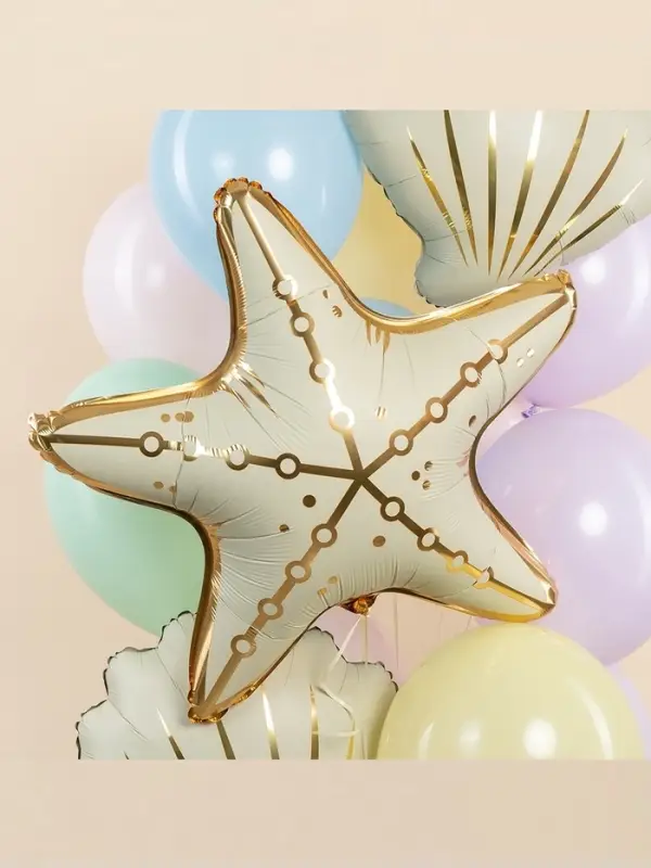 Воздушный шар фольгированный 29" &laquo;Морская звезда&raquo;, кремовый сатин