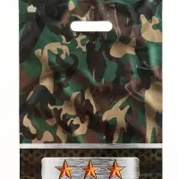 Пакет "Камуфляж", полиэтиленовый с вырубной ручкой, 31х40 см, 60 мкм