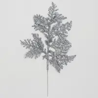 Декоративная веточка &laquo;Изумление&raquo; в серебрянном цвете, 0,3 &times; 12 &times; 28 см