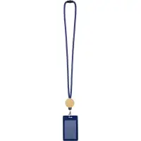 Шнурок для бейджа Tube Wood, синий