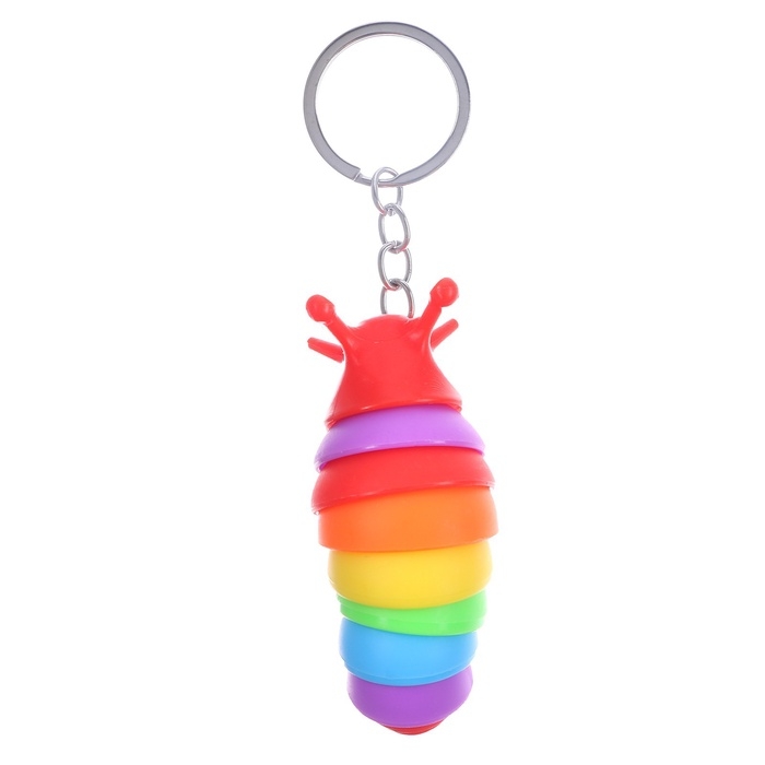 Игрушка антистресс гусеница &laquo;Чик-чирик&raquo;, цвета МИКС, брелок, в шоубоксе