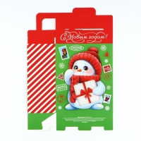 Коробка подарочная новогодняя складная с 3D эффектом &laquo;Снеговичок&raquo;, 18 x 15 x 7.5 см, Новый год