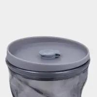 Стакан с трубочкой "Вихрь" 500 мл, 8х8х16 см, силиконовая крышка, черный