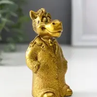 Фигура "Конь в пальто малый" 9х5х4 см, золото