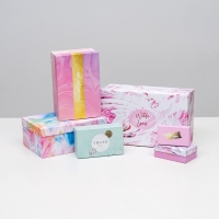 Набор коробок 15 в 1, упаковка подарочная, &laquo;Текстурный&raquo;, 12 х 6.5 х 4 см - 46.5 х 30 х 17.5 см