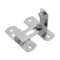 Шпингалет накладной ТУНДРА, угловой, 60&times;43 мм, цвет хром