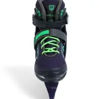 Коньки раздвижные BlackAqua, р. 35-38, для фитнеса, синие, зелёные