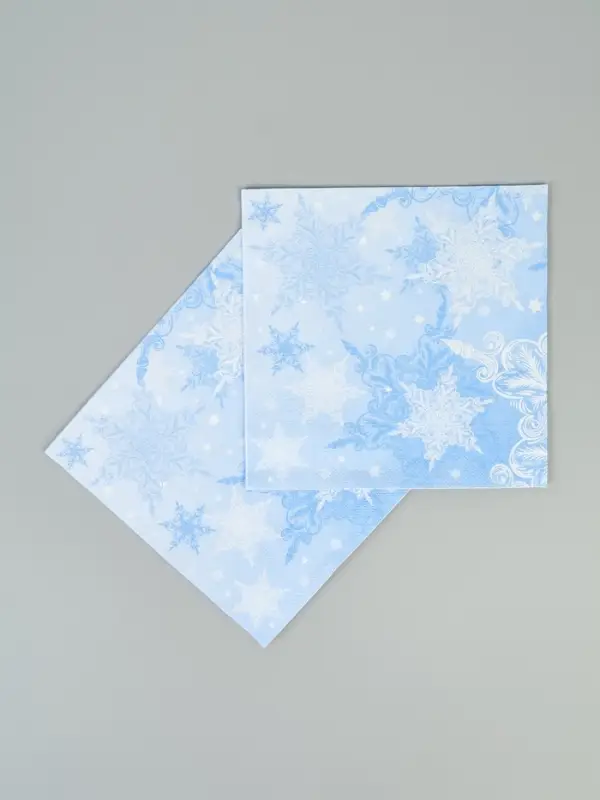 Салфетки бумажные трёхслойные &laquo;Снежный вальс&raquo; 33х33, 20 шт