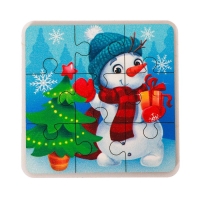 Деревянный пазл &laquo;Новый год! Снеговичок&raquo;