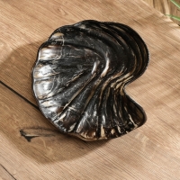 Тарелка "Ракушка" дерево Джати, 26х23х3 см, цв. тёмно-коричневый