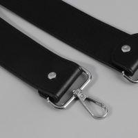 Ручка для сумки, с карабинами, 100 &plusmn; 1 см &times; 4 см, цвет чёрный