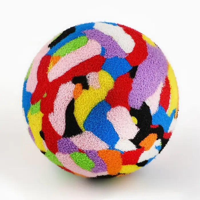 Шарик для кошек, 3,5 см, фасовка в банку по 50 шт, разноцветный