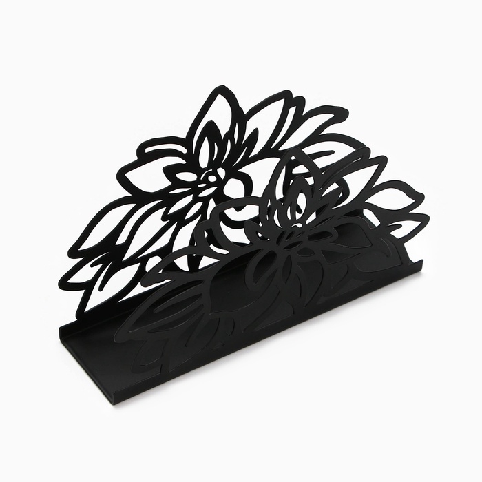 Салфетница &laquo;Цветы&raquo; металлическая, 14 х 9 см