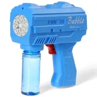 Генератор мыльных пузырей &laquo;Пистолет&raquo;, световые эффекты, работает от батареек, синий