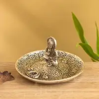 Подставка под благовония "Будда в позе лотоса" алюминий 11х11х7 см