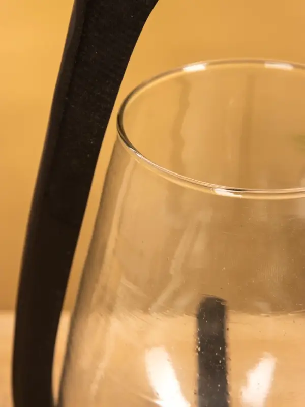 Подсвечник "Аура" 18х19х33 см, стекло, дерево