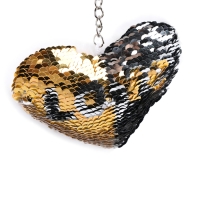 Мягкая игрушка &laquo;Сердечко&raquo; с пайетками, на брелоке, 10 см, цвет белый