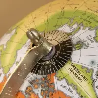 Глобус сувенирный 23х20х38 см, подставка мрамор