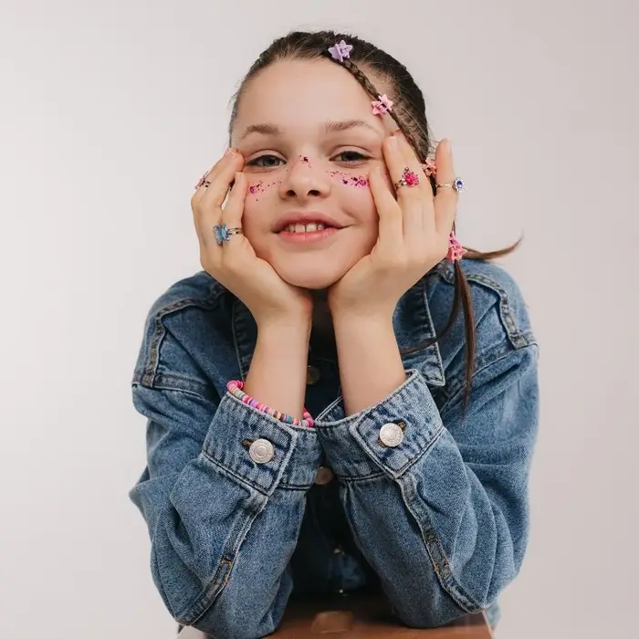 Кольцо детское &laquo;Выбражулька&raquo; радости, форма МИКС, цвет МИКС в серебре