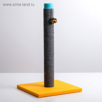 Когтеточка "Столбик" Lowcost ковролиновая,  54 х 31 см, микс цветов и игрушек