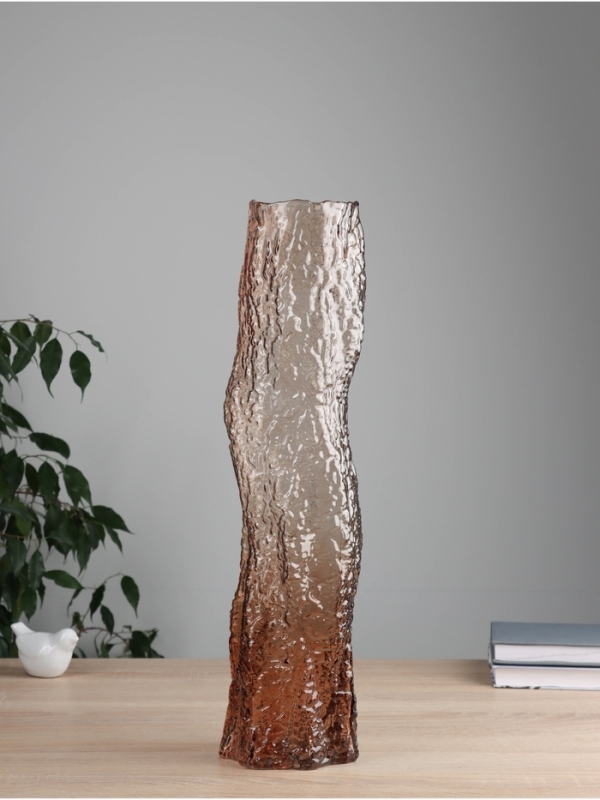 Ваза стекло напольная "Кимберли" 50х10,5 см, коричневый