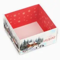 Коробка для кондитерских изделий с пластиковой крышкой &laquo;Любимый праздник&raquo;, 12 х 6 х 11.5 см