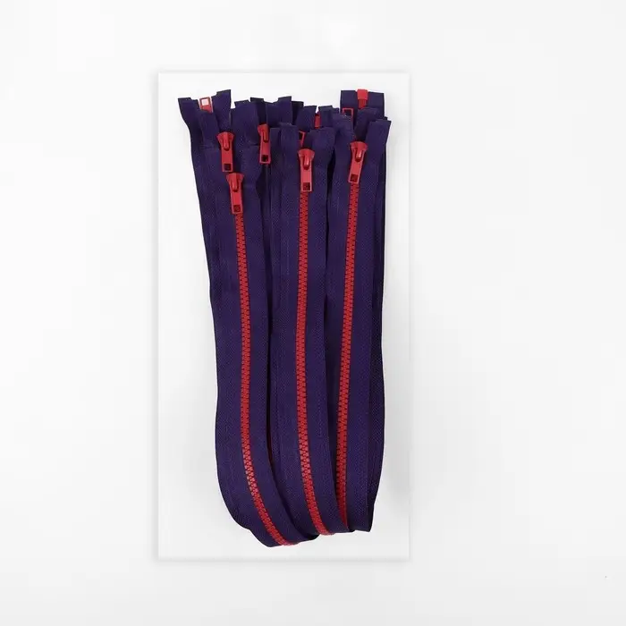 Молния &laquo;Трактор&raquo;, №5, разъёмная, замок автомат, 60 см, синяя, красная