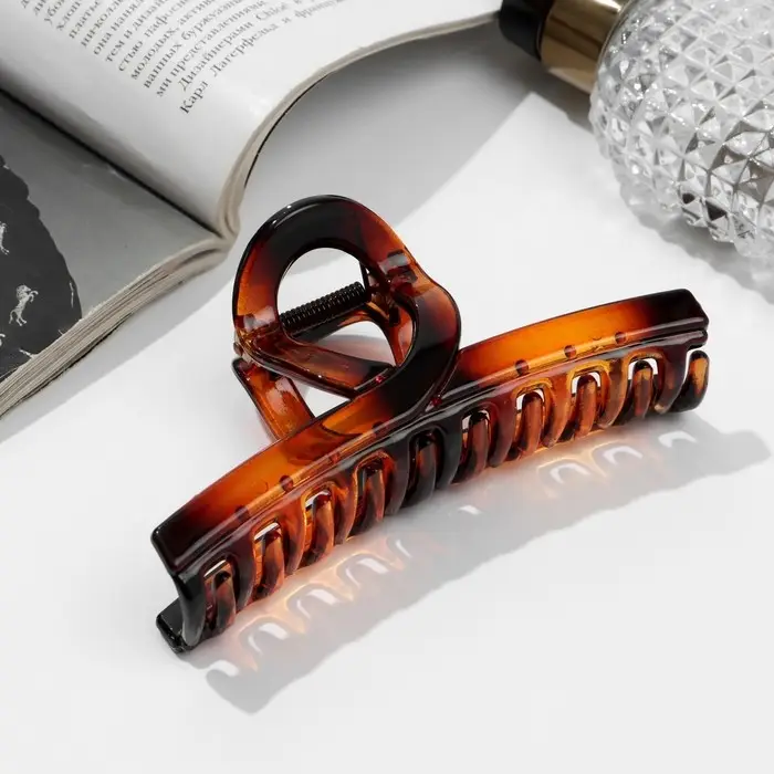 Крабик для волос &laquo;Кофейный&raquo;, петля, 11 см