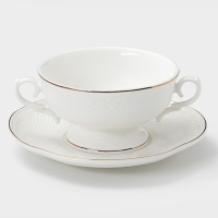 Супница 280мл W&Y "Empire" 17см с блюдцем