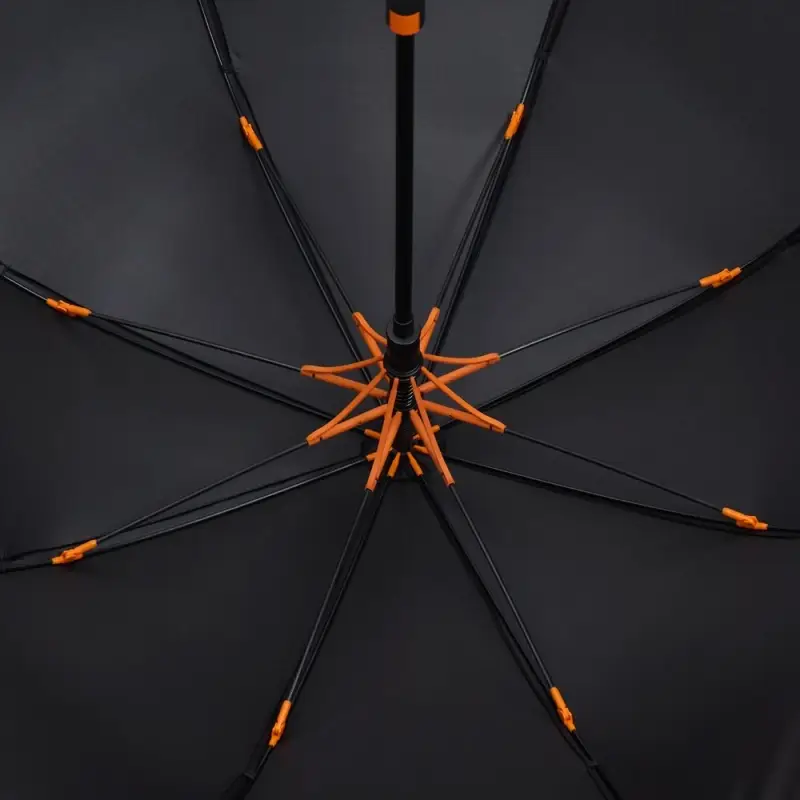 Зонт-трость Hidecolor с цветными спицами, оранжевый