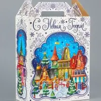 Подарочная коробка новогодняя Мечты сбываются 17 х 7 х 25,5 см