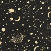 Бумага упаковочная глянцевая &laquo;Космос&raquo;, 70 &times; 100 см