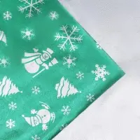 Плёнка упаковочная фольгированная "Снеговик", 70 &times; 50 см, зеленый