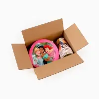 Посуда одноразовая бумажная на 10 персон: стаканы, тарелки, скатерть, Принцессы