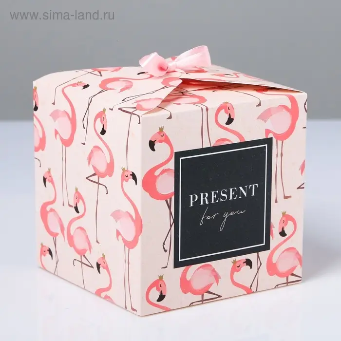 Коробка подарочная складная, упаковка, Present for you, 12 х 12 х 12 см