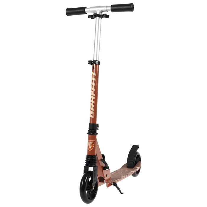 Самокат GRAFFITI, складной, колёса PU 145 мм, ABEC 7, амортизатор передний, алюминиевый