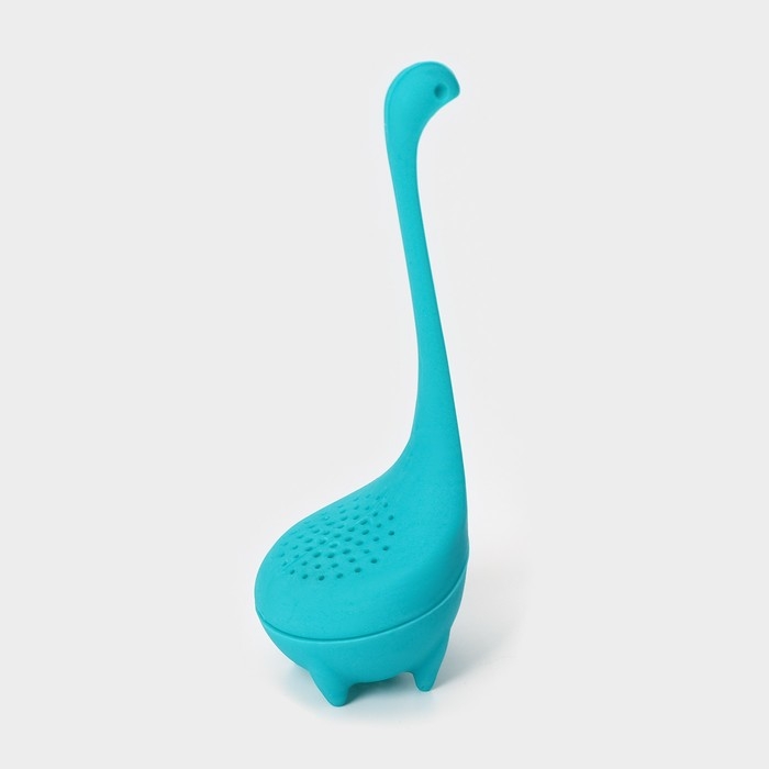 Ситечко для чая &laquo;Динозавр&raquo;, 14,5 см, цвет бирюзовый
