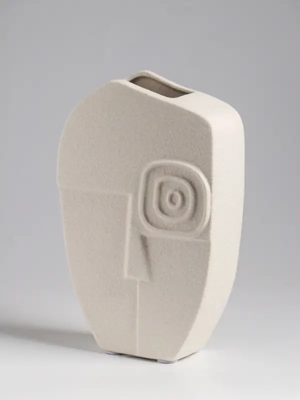 Ваза настольная керамика "Ачиль" 20,5х13 см, белый