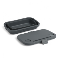 Корзина - столик Maclay 2 в 1, складная, 47 х 28,5 х 23,5 см, стол 45 х 28 х 16 см, серая