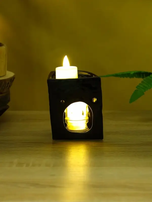 Аромалампа &laquo;Маска&raquo;, 11&times;9&times;6 см, керамика, тёмно-коричневая