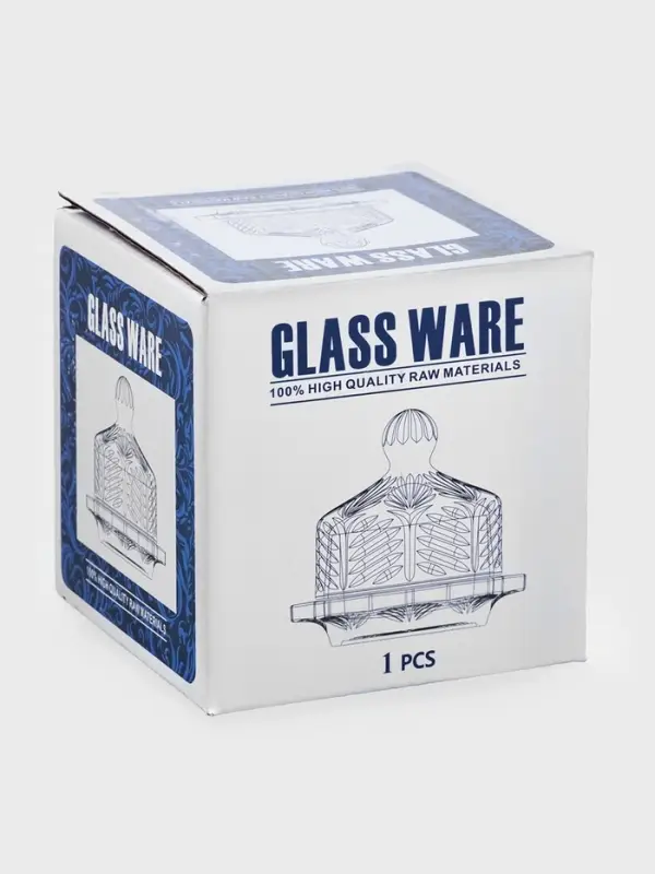 Икорница с крышкой "Цветок" 9х9х8,5 см, прозрачный