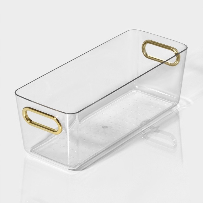 Контейнер для хранения &laquo;Нежность&raquo;, 28&times;11&times;9,5 см, цвет прозрачный