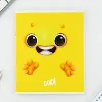 Тетрадь в клетку, 48 л., А5, на скрепке, блок №1, Boo!, МИКС