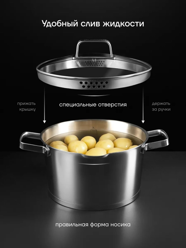 Кастрюля со стеклянной крышкой Loretto-24C