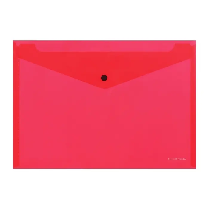 Папка-конверт на кнопке А4, 140 мкм, ErichKrause Fizzy Classic, непрозрачная, микс