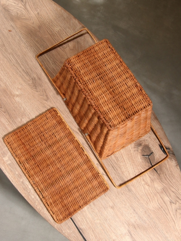 Корзина для пикника 33х20х22 см, ротанг